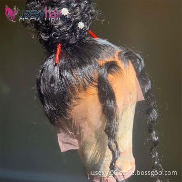 Cheap frontal wig for black women curly human hair transparent hd full lace wig he brazilian full lace human hair wigs